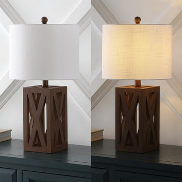 Stewart 21.5" Wood LED Table Lamp - JONATHAN Y